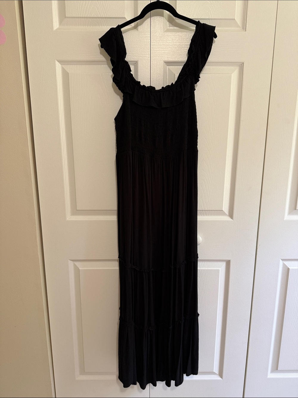 Isabel Maternity by Ingrid & Isabel Black Smocked Neck Dress